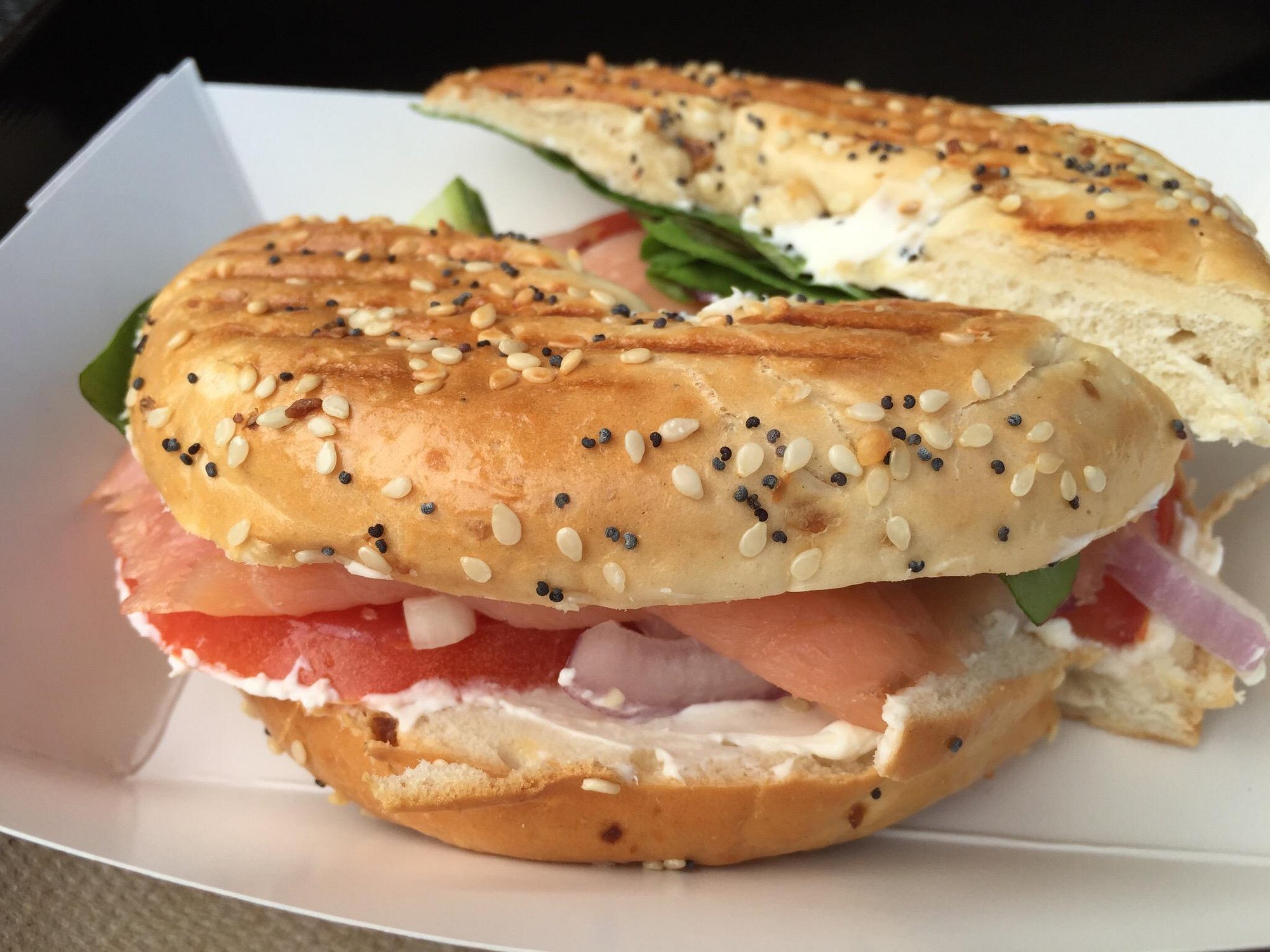 Church Street Orlando Benjamin French Bakery Fresh Bagel With Salmon