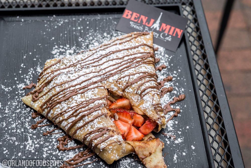 Church Street Orlando Benjamin French Bakery Strawberry Filled Crepe