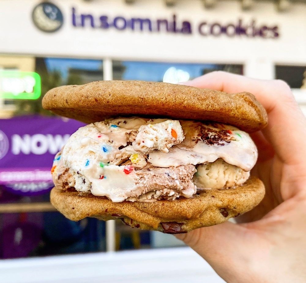 Church Street Orlando Insomnia Cookies Ice Cream Cookie Sandwich