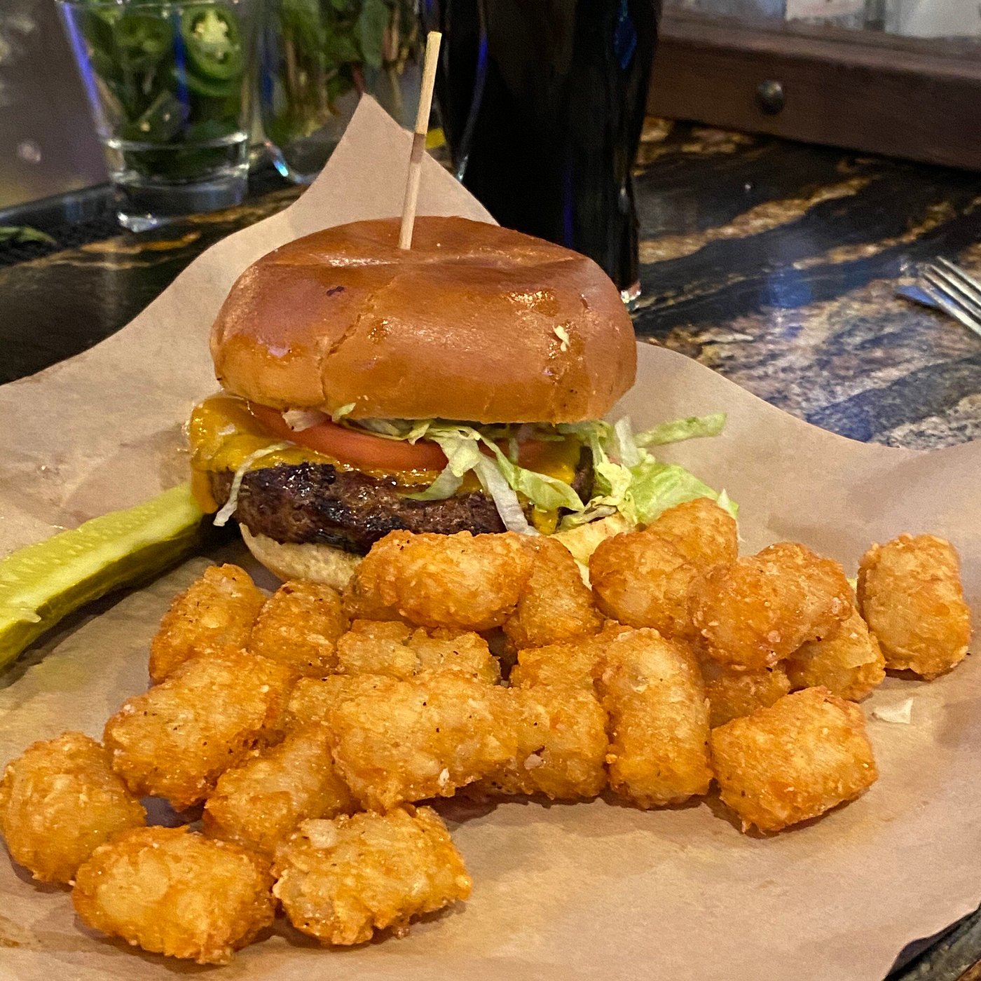 Church Street World Of Beer Orlando Florida Cheese Burger Tots